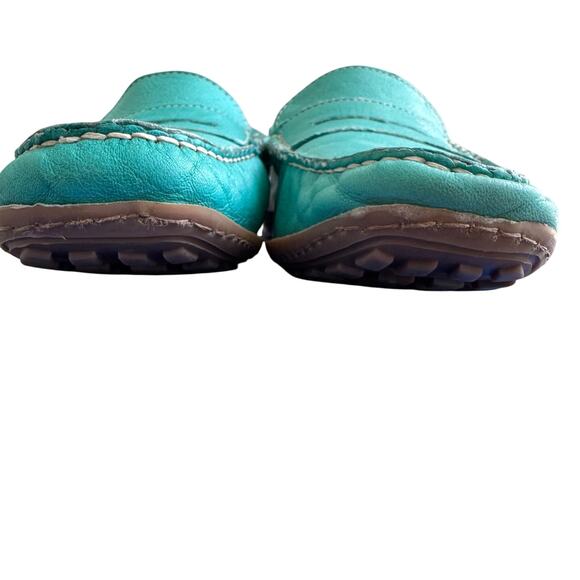 L'Artigiano Sorrentino Teal Green Leather Italian Penny Loafers Size EU 38 - Picture 3 of 11